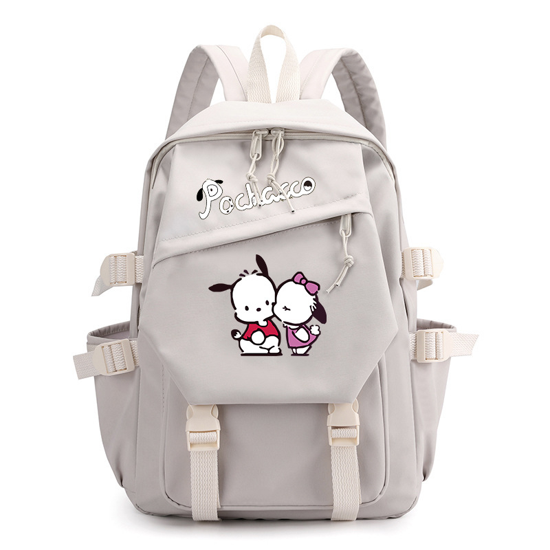 Parchal Dog Pochacco trükitud seljakott, mis kaitseb ja vähendab koormust, õpilase koolikott, ühevärviline koomiksilõuendikott