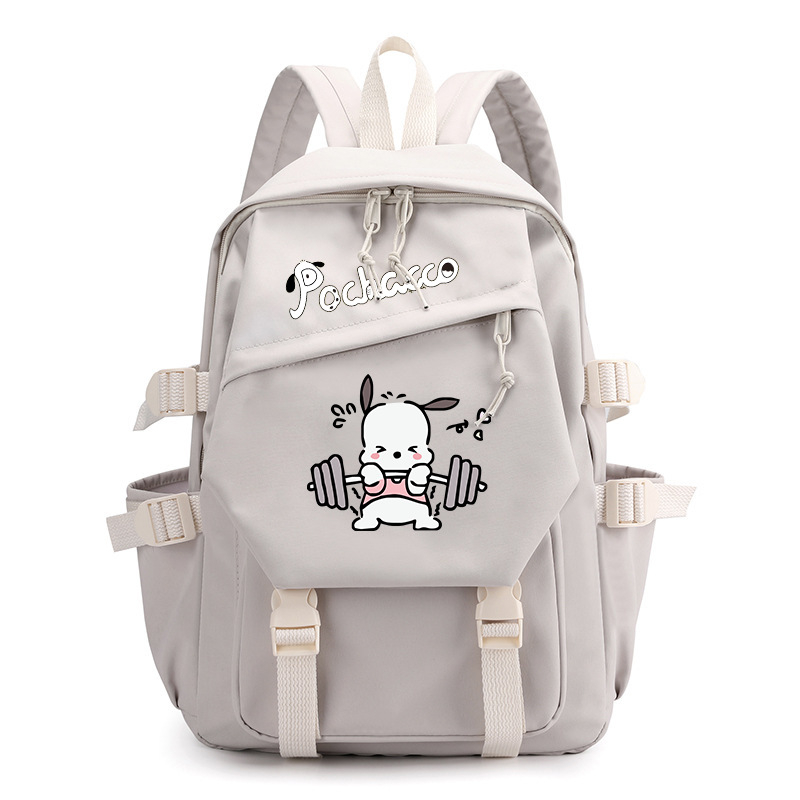 Parchal Dog Pochacco trükitud seljakott, mis kaitseb ja vähendab koormust, õpilase koolikott, ühevärviline koomiksilõuendikott