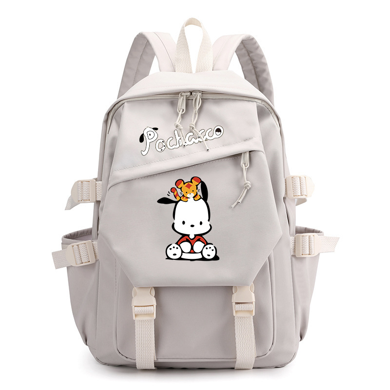 Parchal Dog Pochacco trükitud seljakott, mis kaitseb ja vähendab koormust, õpilase koolikott, ühevärviline koomiksilõuendikott