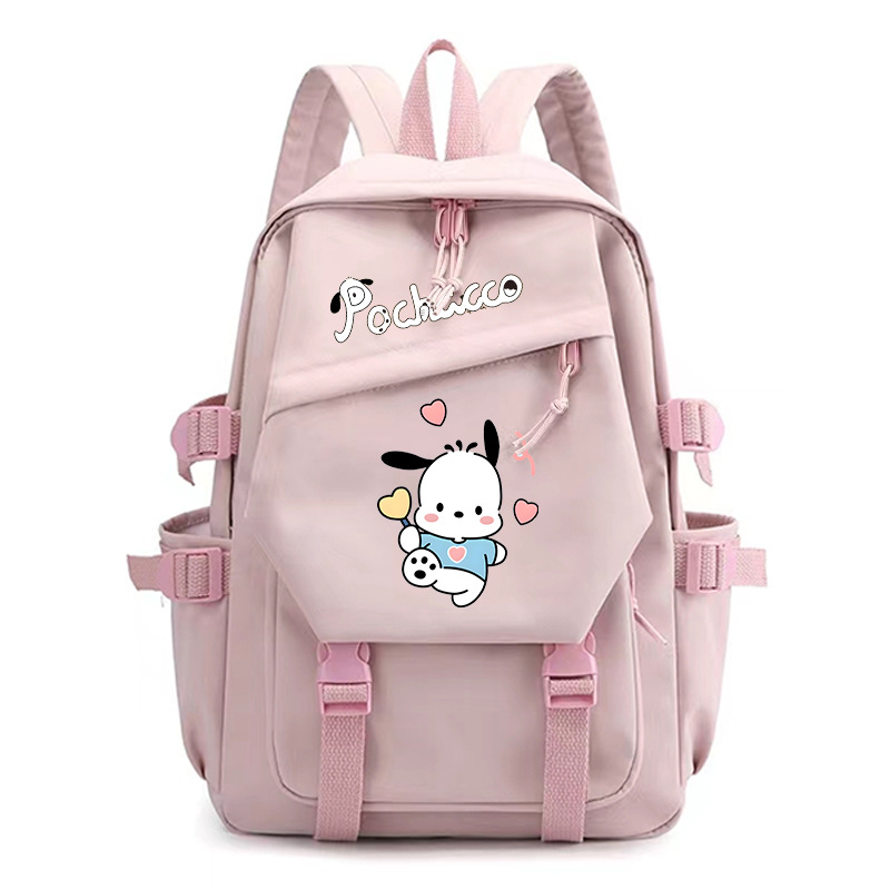 Parchal Dog Pochacco trükitud seljakott, mis kaitseb ja vähendab koormust, õpilase koolikott, ühevärviline koomiksilõuendikott