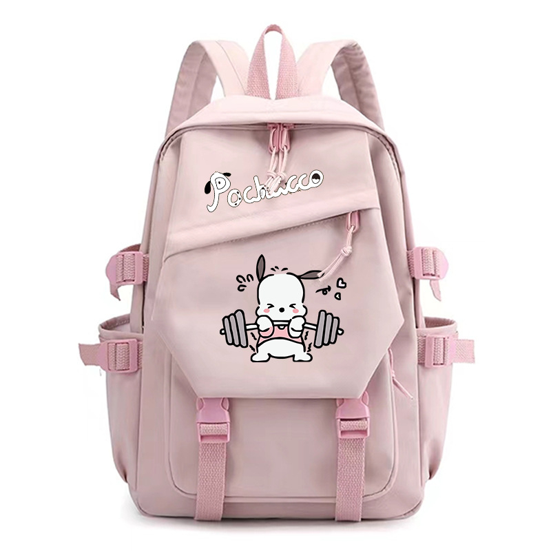 Parchal Dog Pochacco trükitud seljakott, mis kaitseb ja vähendab koormust, õpilase koolikott, ühevärviline koomiksilõuendikott