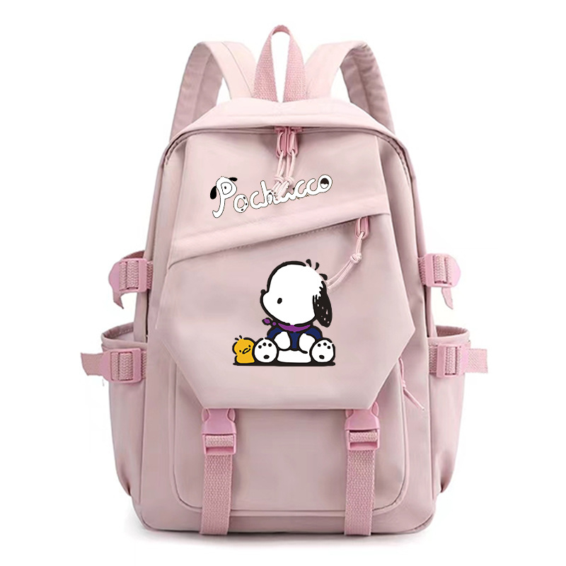 Parchal Dog Pochacco trükitud seljakott, mis kaitseb ja vähendab koormust, õpilase koolikott, ühevärviline koomiksilõuendikott