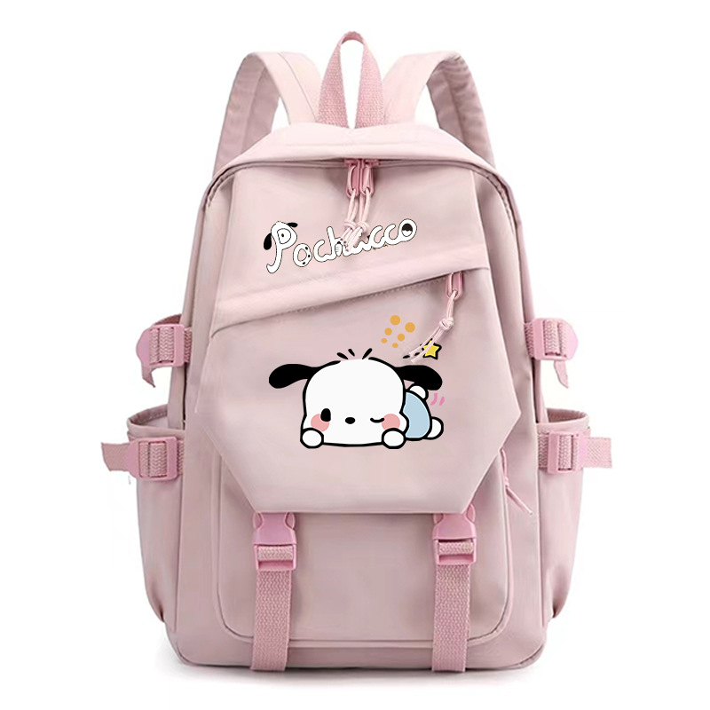 Parchal Dog Pochacco trükitud seljakott, mis kaitseb ja vähendab koormust, õpilase koolikott, ühevärviline koomiksilõuendikott