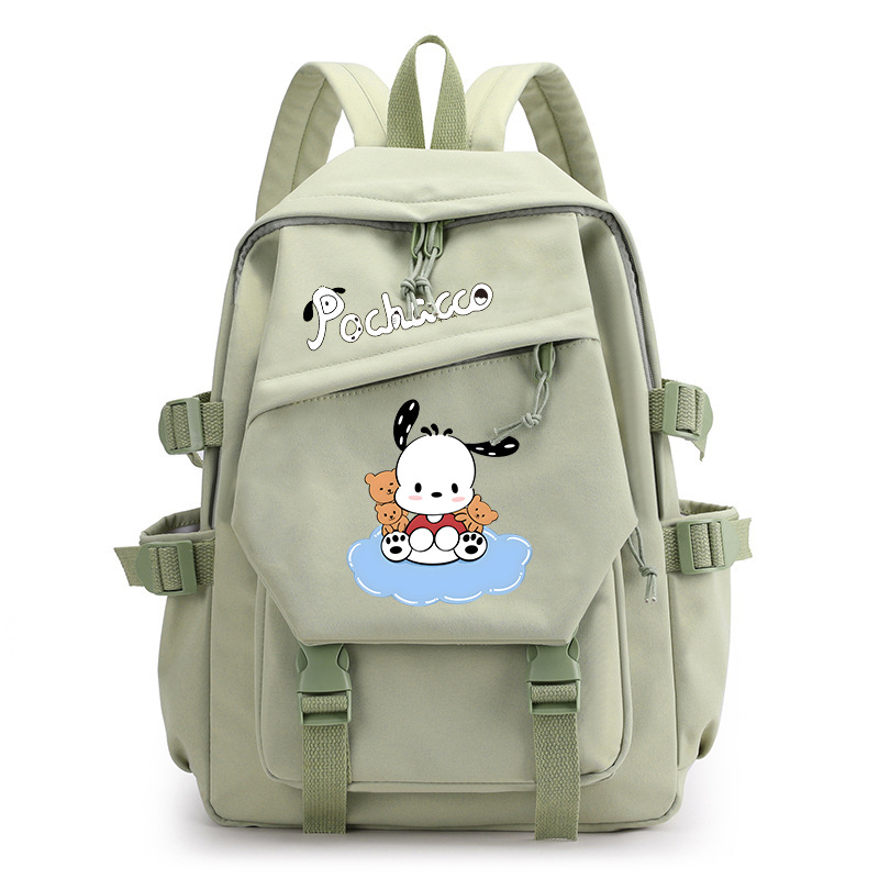 Parchal Dog Pochacco trükitud seljakott, mis kaitseb ja vähendab koormust, õpilase koolikott, ühevärviline koomiksilõuendikott