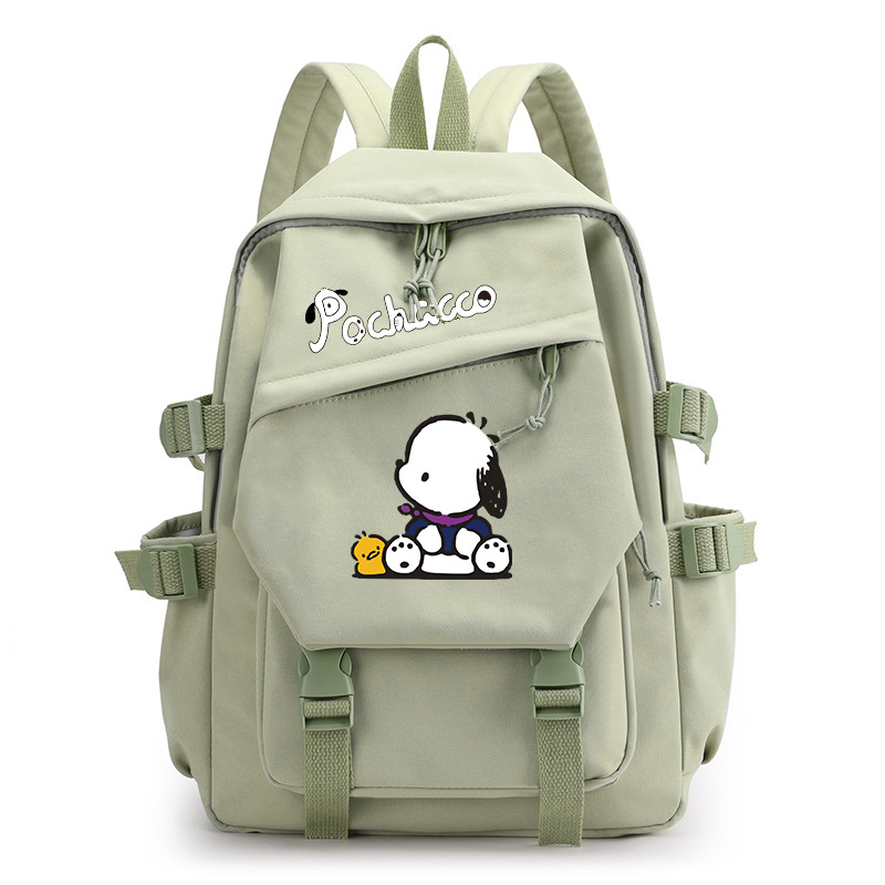 Parchal Dog Pochacco trükitud seljakott, mis kaitseb ja vähendab koormust, õpilase koolikott, ühevärviline koomiksilõuendikott