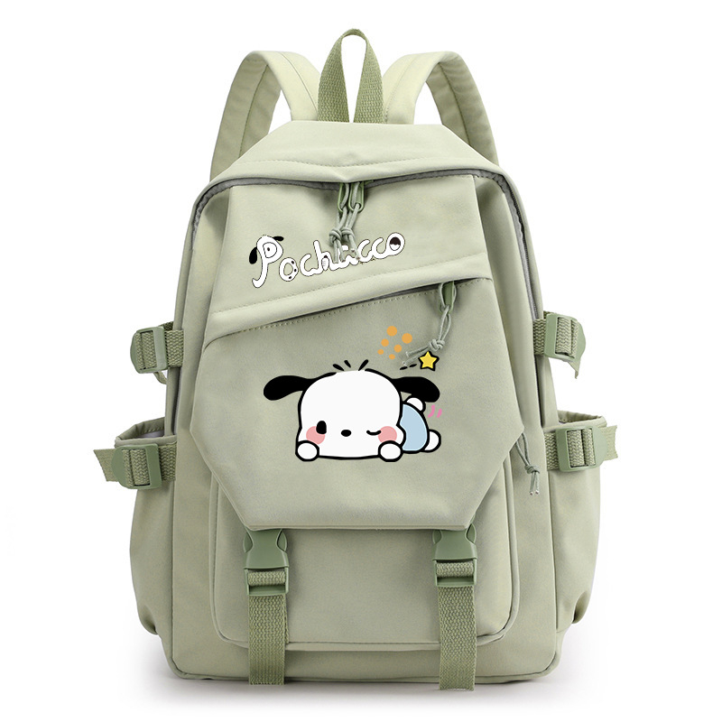 Parchal Dog Pochacco trükitud seljakott, mis kaitseb ja vähendab koormust, õpilase koolikott, ühevärviline koomiksilõuendikott