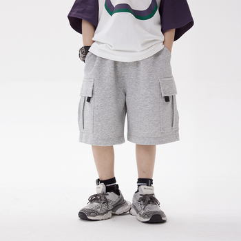 Παιδικό σορτς για αγόρια 2025, καλοκαιρινό, νέο κορεάτικο στυλ, κοντό παντελόνι με μεγάλες τσέπες, μικρό και μεσαίο παιδικό ίσιο, casual παντελόνι, δυτικού στυλ