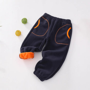 Φθινόπωρο και χειμώνας 2024 νέα αγόρια και κορίτσια παιδιά μεγάλα παιδιά βελούδινα κολάν με τσέπη polar fleece ζεστά πόδια