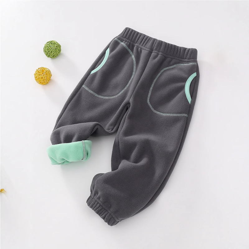 Colanți de pluș pentru copii, de toamnă și iarnă 2024, noi, pentru băieți și fete, din fleece polar, de dimensiuni mari, cu buzunar, pentru picioare calde