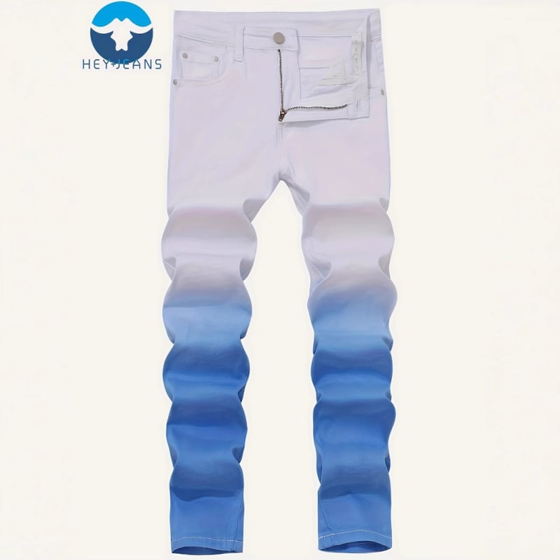 Produs exclusiv 2024 Modă stil nou blugi slim fit cu degradeuri la modă