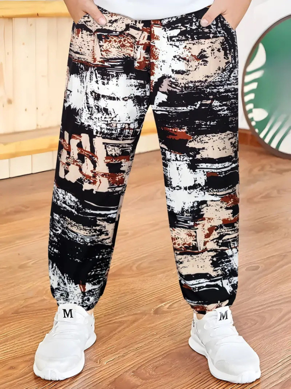 2024 Корейски стил за момчета, висококачествени нови спортни панталони, тънки есенни дишащи ежедневни връхни панталони