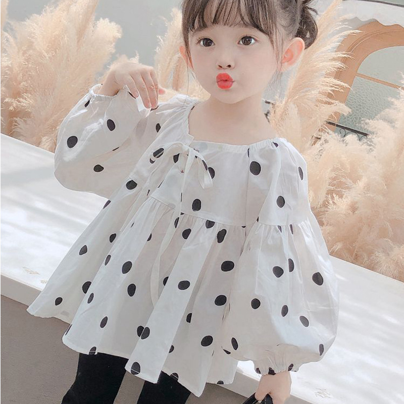 Cămăși pentru fete primăvară și toamnă 2025 haine noi pentru copii cu mânecă lungă la modă de primăvară, cămăși babydoll în stil coreean, topuri pentru bebeluși la modă, primăvară