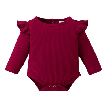 Μωρό άνοιξη και φθινόπωρο καλοκαίρι νέο δημοφιλές μονόχρωμο γυναικείο μωρουδιακό πολυχρηστικό βαμβακερό τριγωνικό ρούχο με μακριά μανίκια