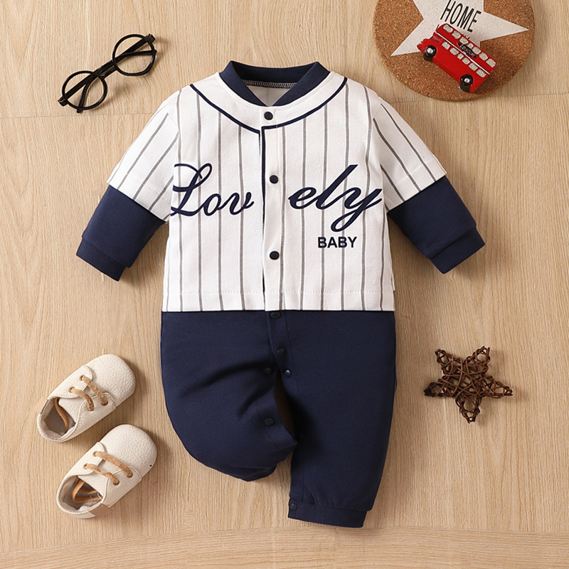 Βρεφικά Ρούχα Φθινοπωρινή Ολόσωμη Φόρμα Ανδρική Βρεφική Στολή Δύο Τεμαχίων Western Style Ψεύτικη με Μακρυμάνικο Παπιγιόν Hakka Εκατό Ημέρες Αναρρίχησης