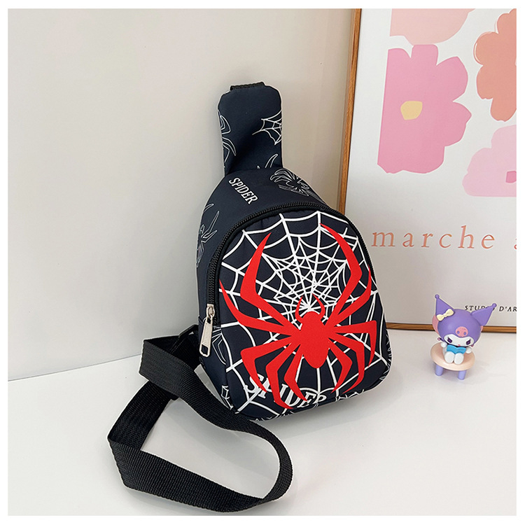 Jaunpienācēja zirnekļa multfilmas bērnu krūšu soma plecu soma bērnudārza un sākumskolas skolēniem Crossbody soma viegla ikdienas visu spēļu soma