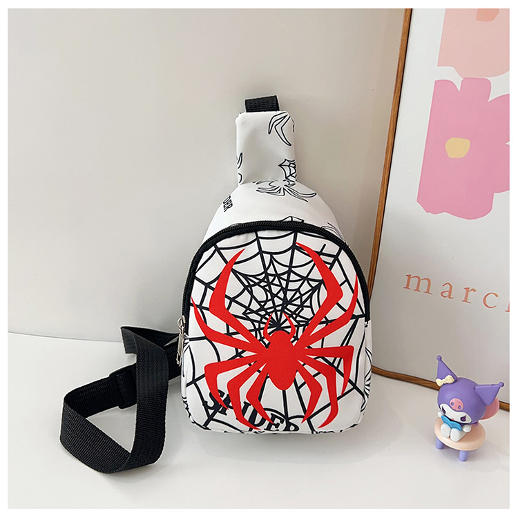 Jaunpienācēja zirnekļa multfilmas bērnu krūšu soma plecu soma bērnudārza un sākumskolas skolēniem Crossbody soma viegla ikdienas visu spēļu soma