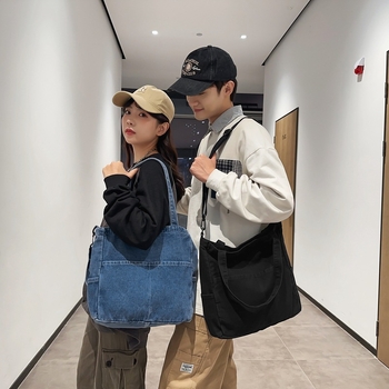 2024 Nova stilska traper ležerna torba za putovanje na posao, platnena torba velikog kapaciteta, nova stilska moderna višenamjenska traper torba