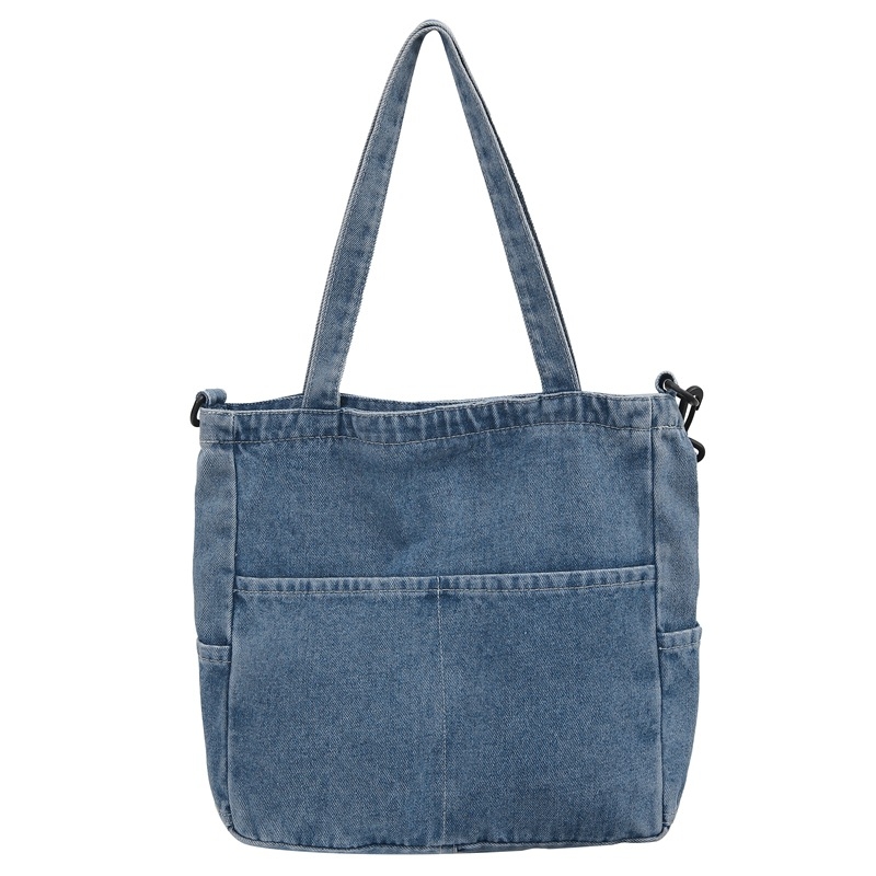 2024 Nova stilska traper ležerna torba za putovanje na posao, platnena torba velikog kapaciteta, nova stilska moderna višenamjenska traper torba