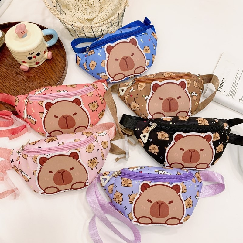 Desene animate pentru copii geantă nouă băieți și fete drăguț Kappibala monede portofel în aer liber casual crossbody bag la modă talie geantă