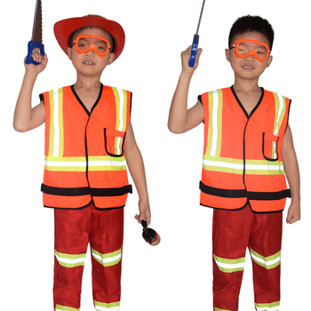 Жилетка за санитарни почистващи препарати, детски дрехи за ролеви игри, облекло за пожарникари, дрехи за изпълнение на пътни командири