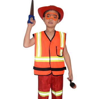 Жилетка за санитарни почистващи препарати, детски дрехи за ролеви игри, облекло за пожарникари, дрехи за изпълнение на пътни командири