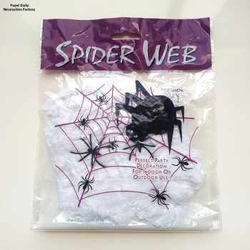 Φωτεινή Αράχνη από Βαμβάκι Διακόσμηση για Χάλογουιν Ιστός Αράχνης Αράχνη από Μεταξωτό Βαμβάκι Φωτεινή Αράχνη Στοιχεία Διάταξης Χώρου Μπαρ