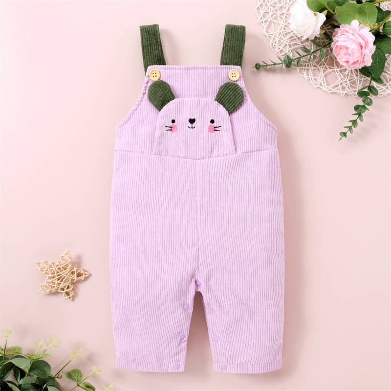 Costum de cățărat nou pentru bebeluși, din catifea reiată, cu broderie drăguță, pentru picioare lungi