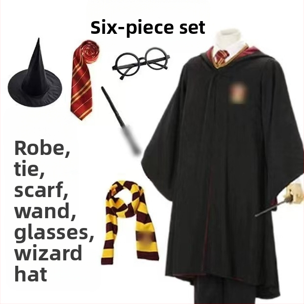 Haine Harry Potter costum cos set complet Gryffindor înconjurător haină magică pentru copii uniformă școlară de performanță robe de vrăjitor