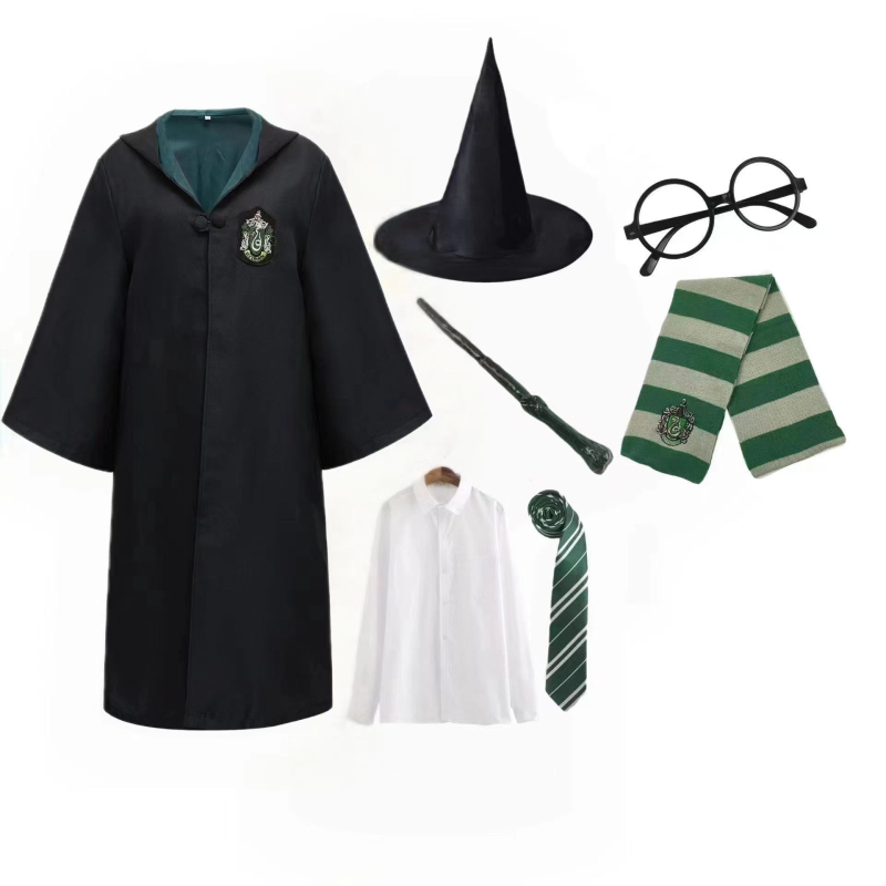 Haine Harry Potter costum cos set complet Gryffindor înconjurător haină magică pentru copii uniformă școlară de performanță robe de vrăjitor