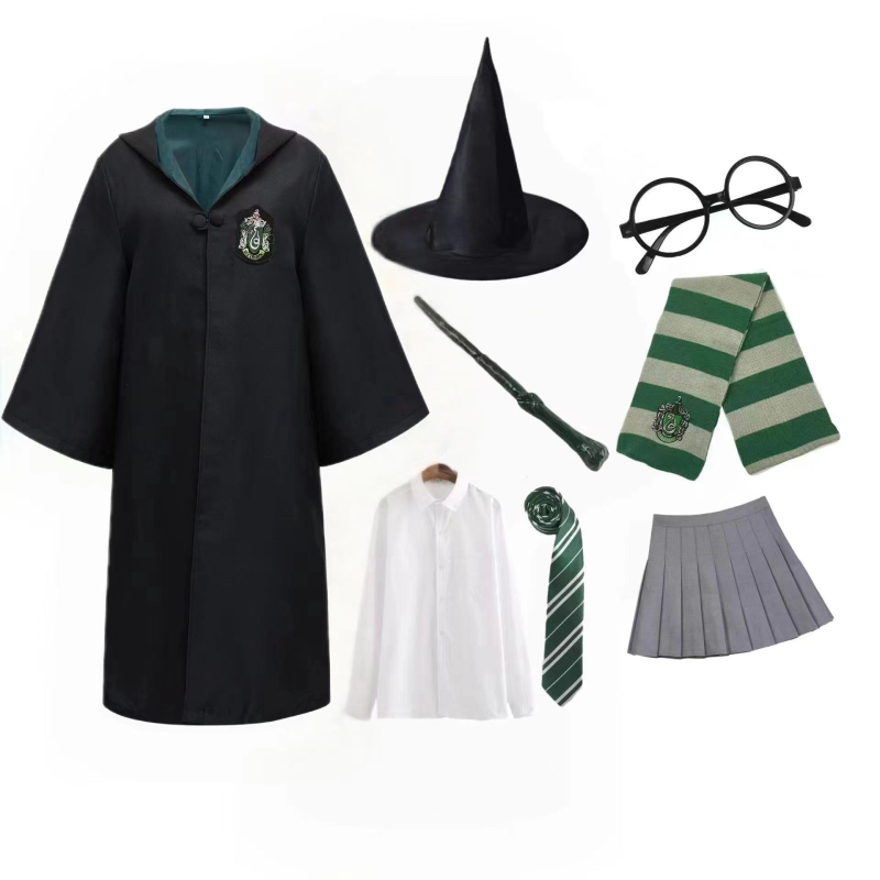 Haine Harry Potter costum cos set complet Gryffindor înconjurător haină magică pentru copii uniformă școlară de performanță robe de vrăjitor