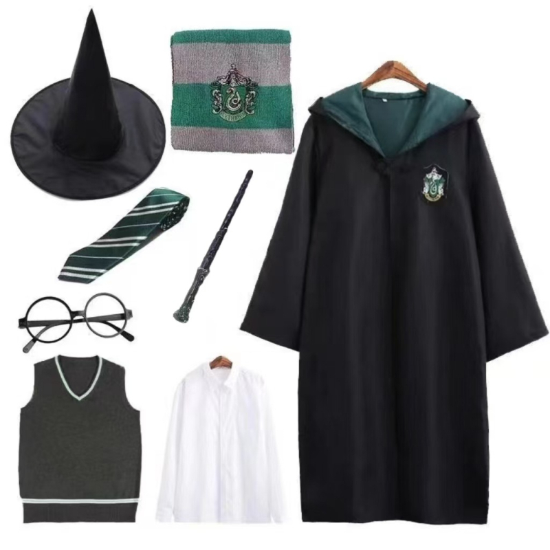 Haine Harry Potter costum cos set complet Gryffindor înconjurător haină magică pentru copii uniformă școlară de performanță robe de vrăjitor