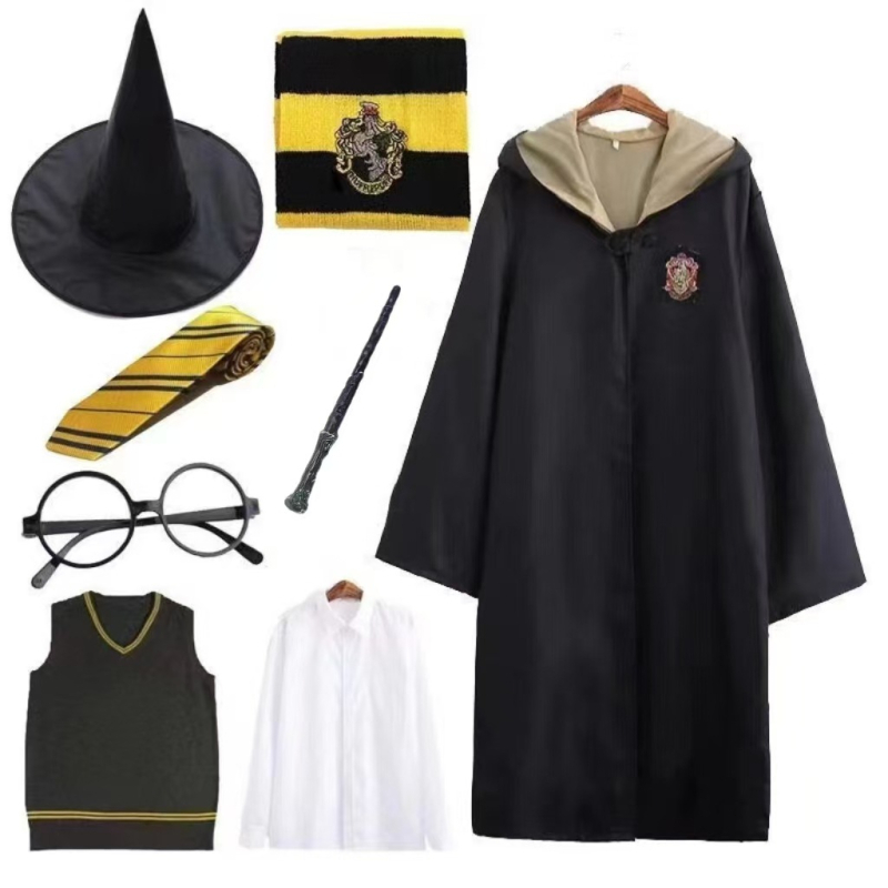 Haine Harry Potter costum cos set complet Gryffindor înconjurător haină magică pentru copii uniformă școlară de performanță robe de vrăjitor