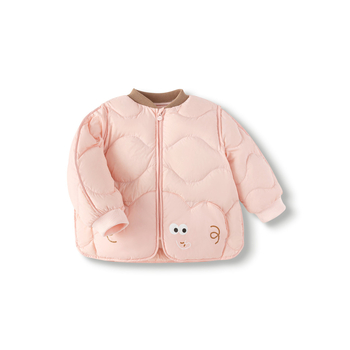 Atlaide dūnu jakām zēniem un meitenēm 2024. gada rudens un ziemas jaunā bērnu vieglā jaka mazuļiem, kas iziet ārā, baltas pīles dūnas ziemā