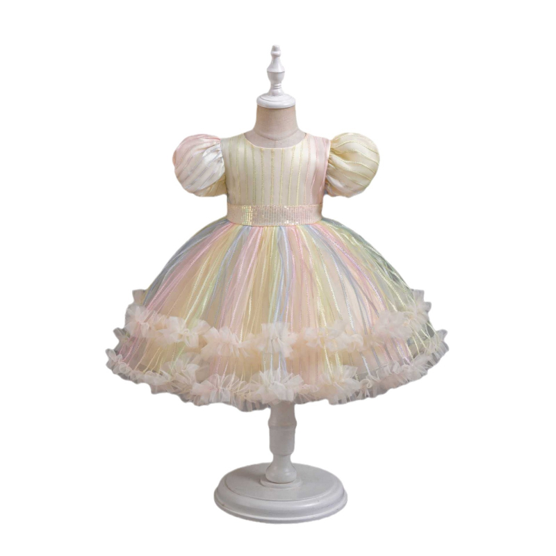 Rochie de mireasă pentru fete, poncho, rochie de seară pentru fete cu flori, rochie de spectacol pentru copii, rochie de pian pentru gazdă