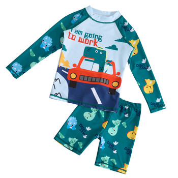 Μακρυμάνικο μαγιό για αγόρια μεσαίου και μεγάλου μεγέθους, νέο παιδικό μαγιό κινουμένων σχεδίων για κορίτσια, με προστασία από τον ήλιο, γρήγορο στέγνωμα, χαριτωμένο κοστούμι