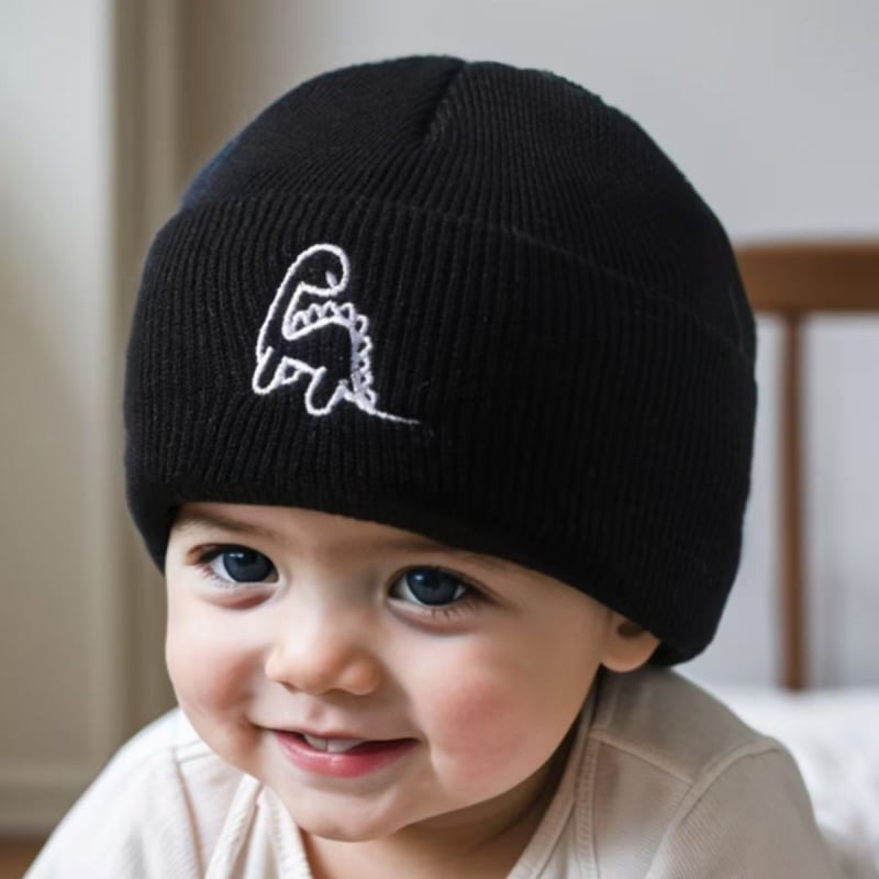Toamna și iarna copii dinozaur lână pălărie copil tricotat pălărie desen animat copil dinozaur copil ureche protecție pălărie cald drăguț pălărie