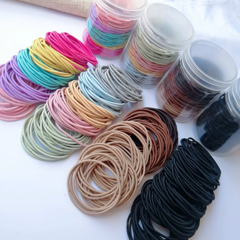 Bandă de păr elegantă și simplă pentru toamnă și iarnă, en-gros, din fabrică, bandă de cauciuc rezistentă și elastică, Mori Basic, în cutie