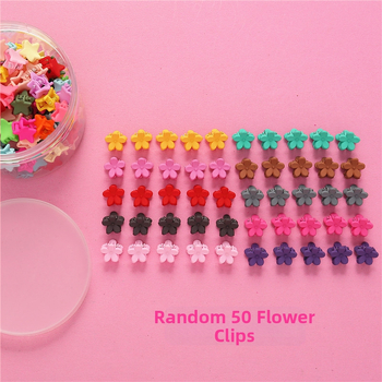 50 konservuotų vaikiškų mažų gėlių formos plaukų segtukų, princesės, mieli galvos apdangalai, kūdikių mergaičių plaukų aksesuarai, animacinių filmukų kirpčiukai, maža segtuko segtukas