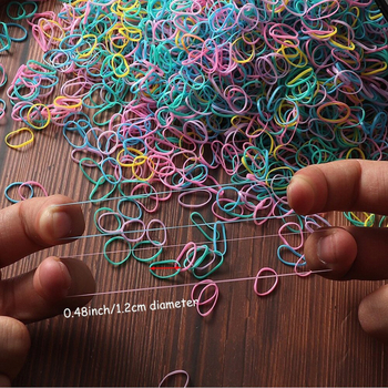 2000 vaikiškų plaukų gumyčių vienkartinė gumytė mergaitėms kūdikiams, stipriai tempiama, nenutrūkstama, maišelis su plaukų žiedu, nepažeidžia plaukų virvės