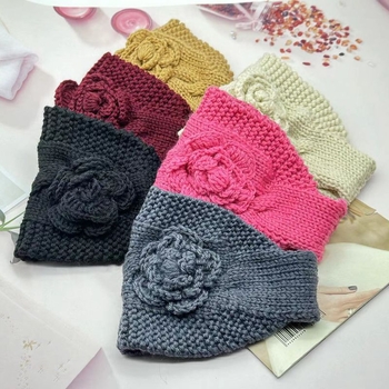 Keeratud kameeliaga kootud villast juuksevöö kõrvakaitse peakate veniv käsitöö juukseehted soe sügis- ja talvine peapael