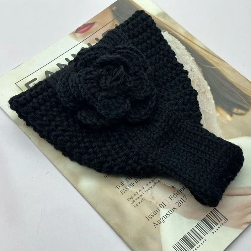 Keeratud kameeliaga kootud villast juuksevöö kõrvakaitse peakate veniv käsitöö juukseehted soe sügis- ja talvine peapael