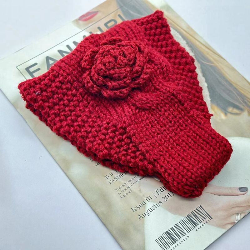 Keeratud kameeliaga kootud villast juuksevöö kõrvakaitse peakate veniv käsitöö juukseehted soe sügis- ja talvine peapael