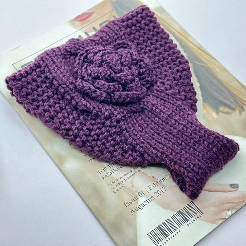 Keeratud kameeliaga kootud villast juuksevöö kõrvakaitse peakate veniv käsitöö juukseehted soe sügis- ja talvine peapael