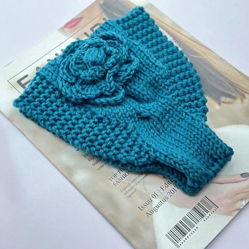 Keeratud kameeliaga kootud villast juuksevöö kõrvakaitse peakate veniv käsitöö juukseehted soe sügis- ja talvine peapael