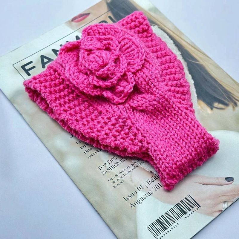 Keeratud kameeliaga kootud villast juuksevöö kõrvakaitse peakate veniv käsitöö juukseehted soe sügis- ja talvine peapael