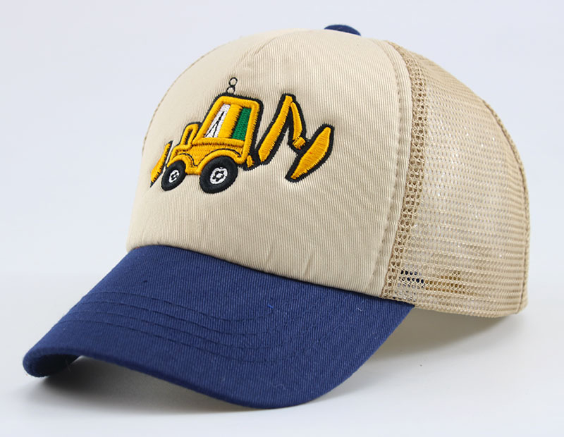 Gyerek sapka nagykereskedelem tavaszi hímzés kotrógép kacsa nyelves baseballsapka nyári napellenző gyermek hálósapka