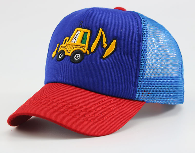 Gyerek sapka nagykereskedelem tavaszi hímzés kotrógép kacsa nyelves baseballsapka nyári napellenző gyermek hálósapka