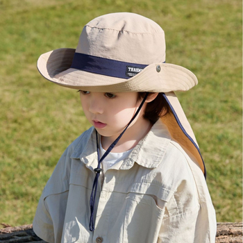 Dječji šešir 2025. Proljetni i ljetni planinarski šešir s kremom za sunčanje za dječake i djevojčice, tanki prozračni dječji šešir s velikim obodom, u boji i zaštitom od sunca