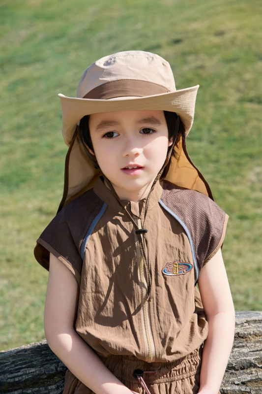 Dječji šešir 2025. Proljetni i ljetni planinarski šešir s kremom za sunčanje za dječake i djevojčice, tanki prozračni dječji šešir s velikim obodom, u boji i zaštitom od sunca