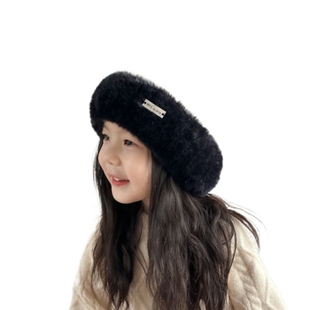 Dječja zimska kapa za djevojčice od baršuna, jesenski i zimski stil za djevojčice iz 2023., vunena kapa za bebe, pletena kapa za djevojčice